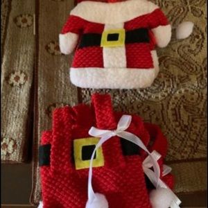 Santa silverware holder